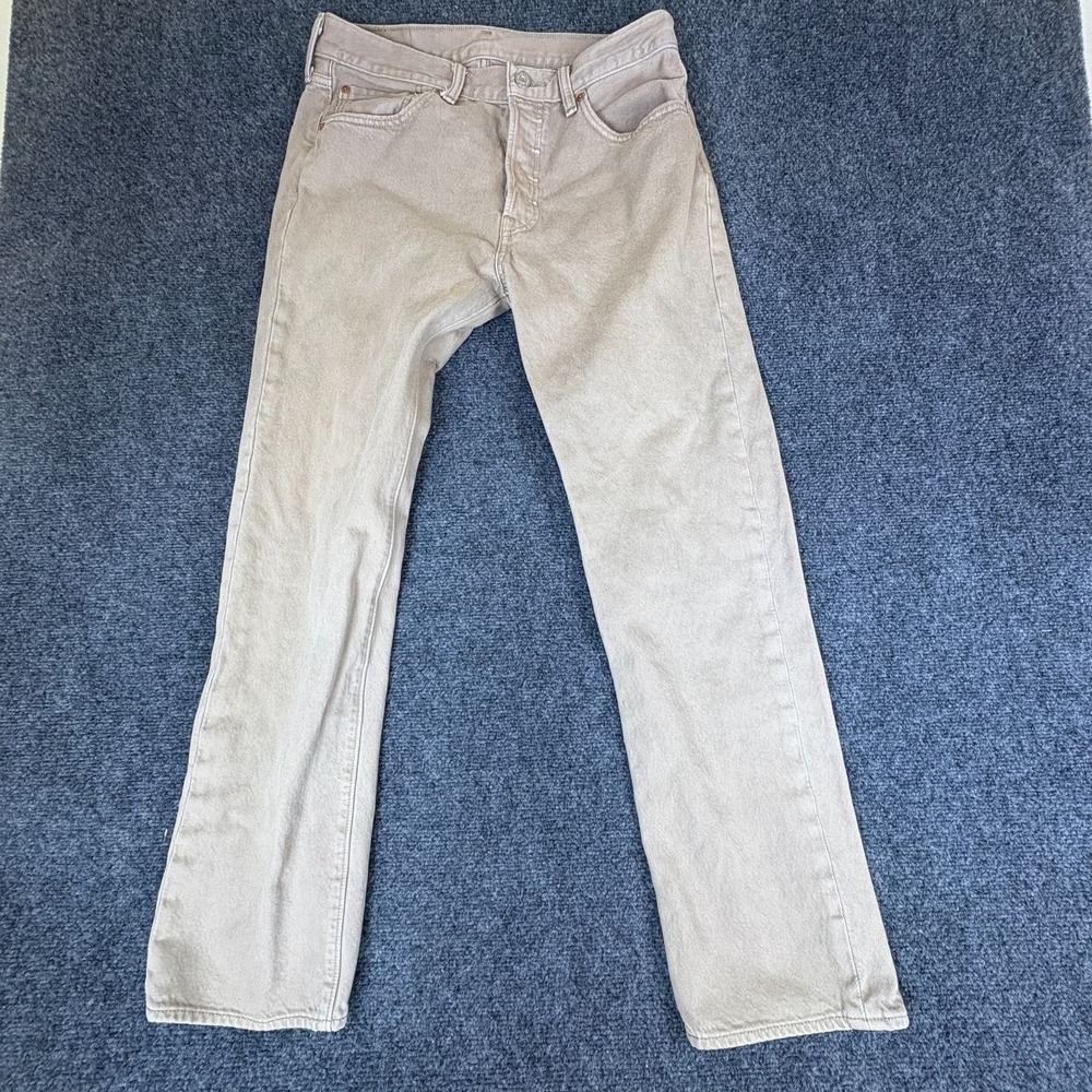 Levi's 501 Jeans Mens 31x28.5 Beige Denim Original Fit Button Fly Straight Leg